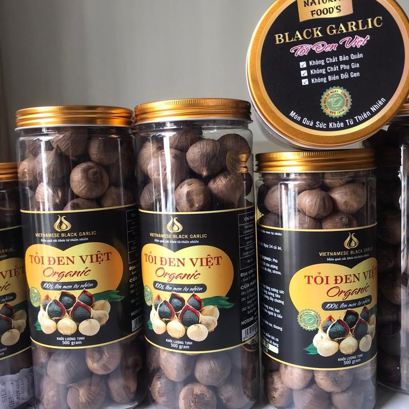 500g hộp VIP Tỏi Đen việt Organic Hữu cơ 1