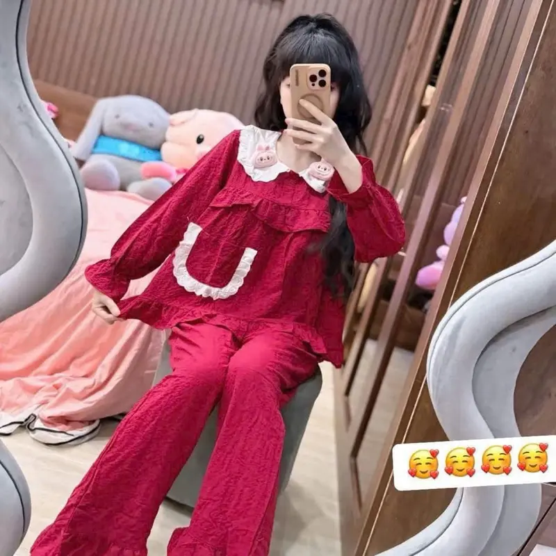 Đồ Bộ Đũi Gắn Thỏ Cute Tiểu Thơ Free Size 40-54kg