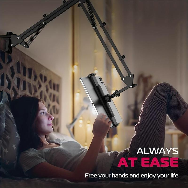Adjustable Desktop Tablet Holder, Foldable Tablet Arm Clip, Flexible Desktop Tablet Stand for iPad 2