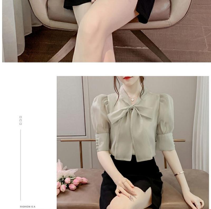 Product Introduction of Áo Tay Phồng, Váy Cao Cấp Mùa Hè Cho Nữ, Thiết Kế Đẹp, Phong Cách Pháp Sang Trọng Độc Đáo Áo Voan Nơ 42