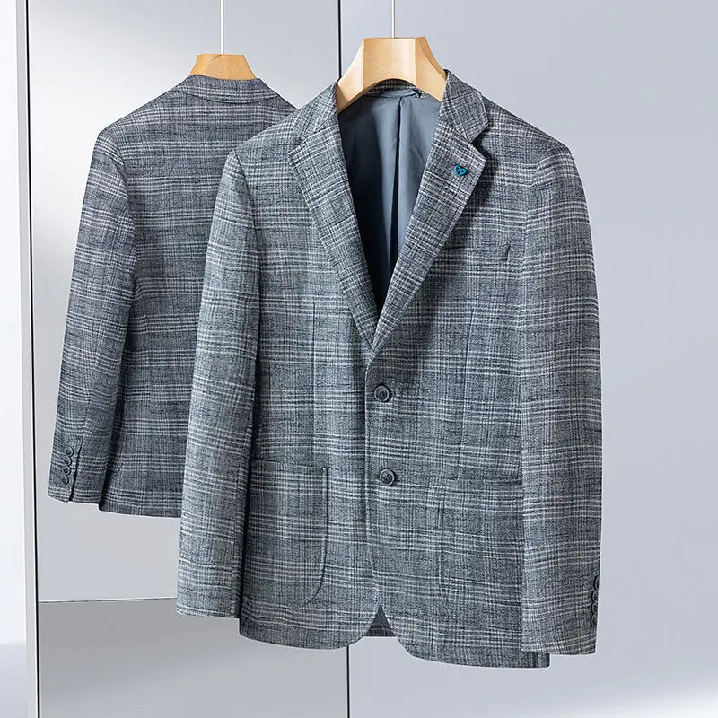 Bán Chạy Nhất, Thời Trang Áo Khoác Vest Đầu Thu Cho Nam, Phong Cách Hàn Quốc, Áo Khoác Vest Công Sở Thường Ngày Cỡ Nhỏ Áo Khoác Benxi Kẻ Sọc Trẻ Trung