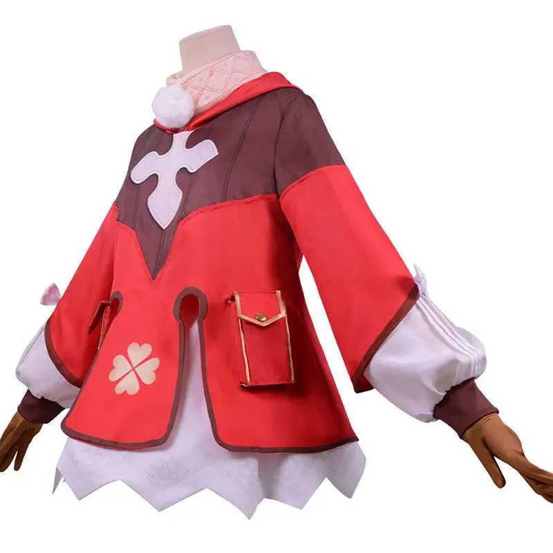 Wetrose Genshin Impact Klee Cosplay Wanita Women Costume Kostum Full Set, Klee Wig 4