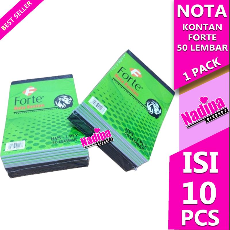 NOTA KONTAN KECIL 50 LEMBAR 1ply/2ply FORTE, 1 PAK ISI 10 PCS NADIPA OLSHOPP 2
