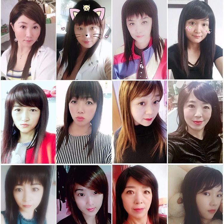 Product Introduction of Tóc Giả Trùm Đầu, Tóc Thẳng Dài Cho Nữ, Tóc Dài Như Thật, Tóc Mái Thẳng, Tóc Dài Trung Niên, Tóc Giả Cho Mẹ, Tóc Mái Thẳng, Tóc Dài Trung Bình Wig 3