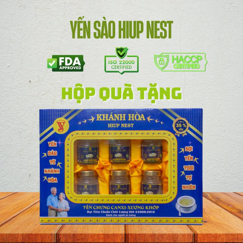 Combo 06 Hộp Yến sào chưng sẵn Hiupnest  với 35% Tổ yến từ Khánh Hòa ( Dạng Hộp quà ) 4