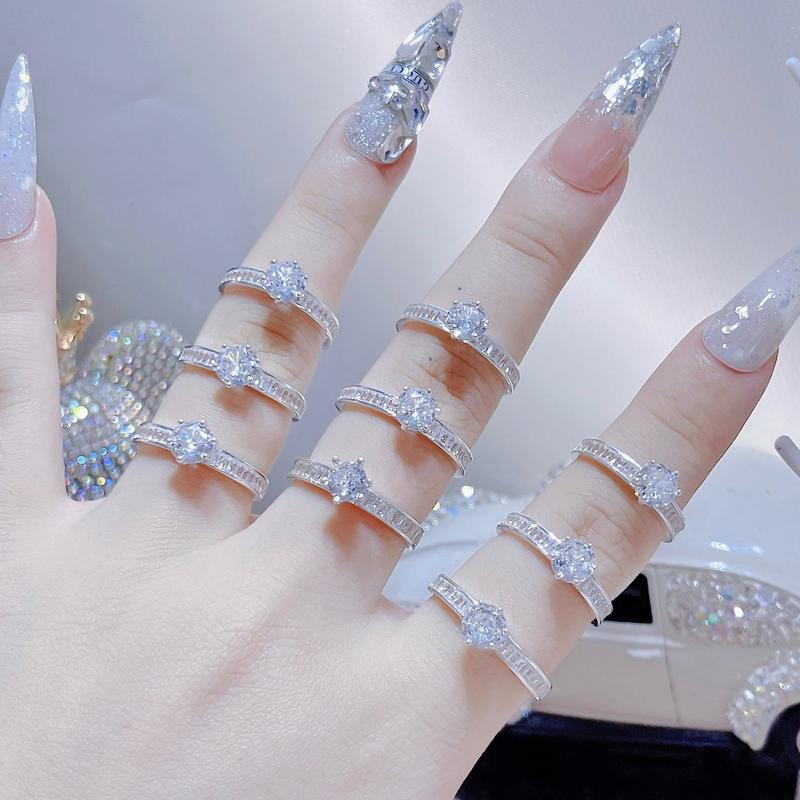 Nhẫn bạc đá chủ 442 banget sáng bóng lấp lánh LTJ Tốt đẹp