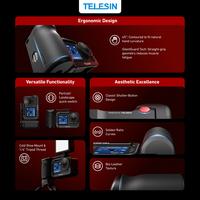 Gambar Telesin StreetGrip Kit Handle Set Action Camera For DJ! Osmo Action 3 / 4 / 5 Pro Light Feather Series All Aluminum Model - S6-FMS-22-TDJ dari Brica Berrisom Kab. Tangerang 4 Tokopedia