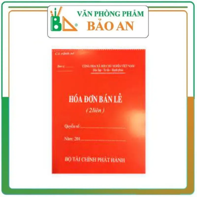 10 quyển Hóa Đơn Bán Lẻ A5 2 Liên Có Rãnh Xé Dày Đẹp 30 tờ 1 quyển 2