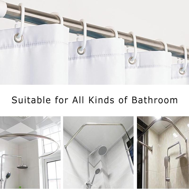 Product Introduction of Floral Pattern Bathroom Set, 1 Shower Curtain & 1 Bath Mat & 1 U-shaped Rug & 1 Toilet Lid Cover, Bathroom Accessories for Home Decor 8