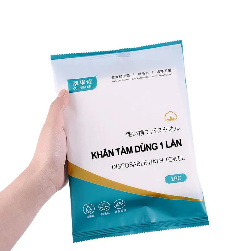 Khăn Tắm Du Lịch Khăn Tắm Sử Dụng Một Lần Sợi Vải Cellulose Phân Hủy Sinh Học Thấm Hút Mạnh Mềm Mịn Không Kích Ứng Da 4