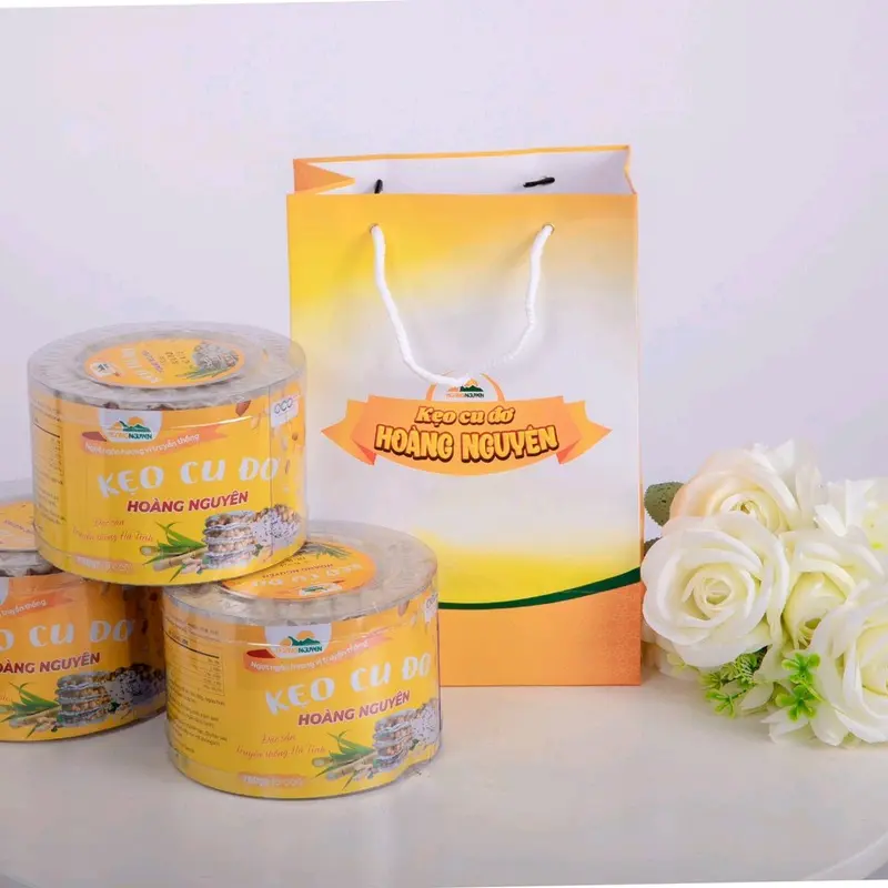 [ TẶNG 1 HỘP] combo 2 hộp KẸO CU ĐƠ HOÀNG NGUYÊN loại truyền thống 400g + tặng 1 hộp 400g.. Ăn Vặt Chua Snack dẻo kẹo sáp  dẻo banh  keotet ngậm 1