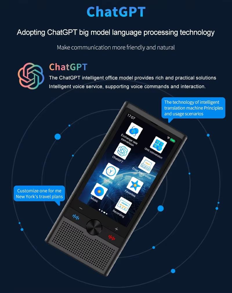 Product Introduction of Latham S10 Voice Translator 4G Network Chat GPT Multi-Language Intelligent Real-time Translation Device for Global Travel Learner 6