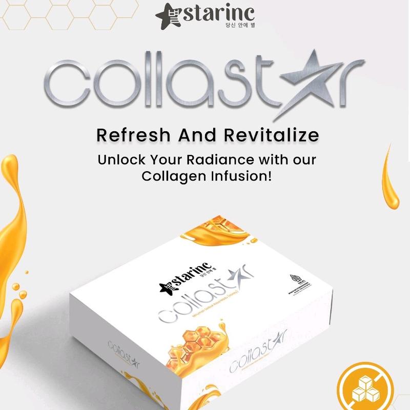 StarInc Collastar Powder Drink, Serbuk Collagen untuk Kulit, Rambut, Sendi, dan Jantung Sehat - BPOM Halal rekomendasi  collagen 4