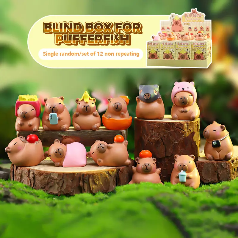 Mô Phỏng hộp mù Capybara Hoạt Hình, Búp Bê Mô Hình Hành Động Capybara Mini, Đồ Trang Trí Bàn Ô Tô, Thích Hợp Cho Trẻ Em, Quà Tặng Sinh Nhật Và Giáng Sinh