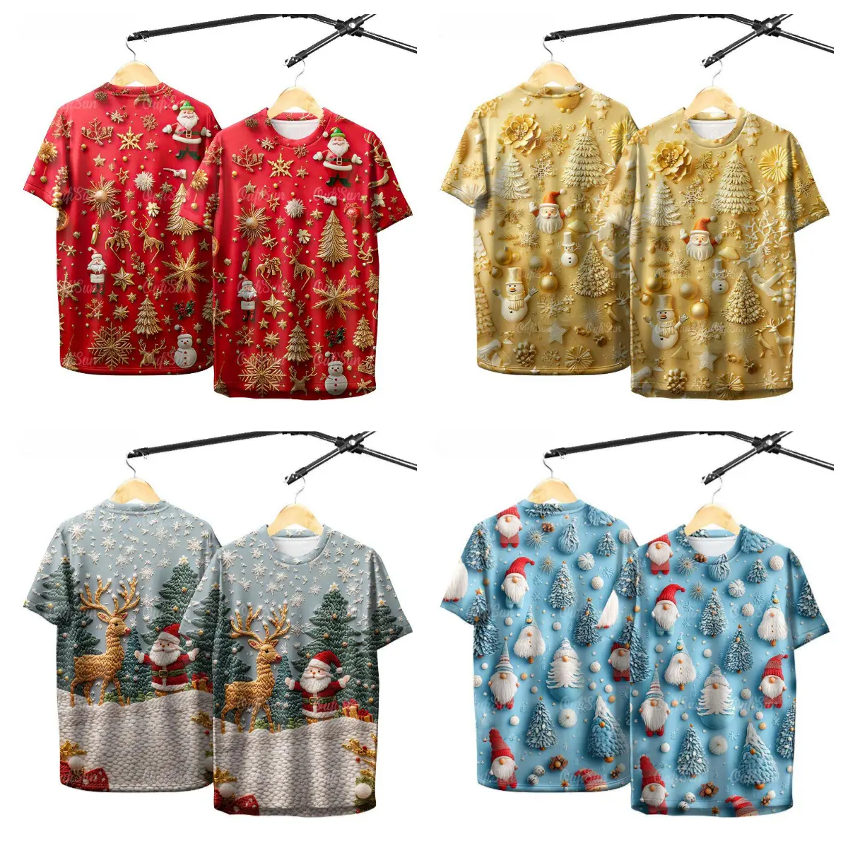 Christmas Gift T-Shirt Short Sleeve T-Shirt 3D Printed Christmas Top Casual Plus Size Christmas T-Shirt Christmas Gift For Family And Friends