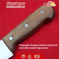 Gambar HomeBalance - Pisau Dapur Stainless Serbaguna Steel Tajam, Anti Karat, Pegangan Ergonomis  - A-202 dari Home Balance Kab. Tangerang 4 Tokopedia