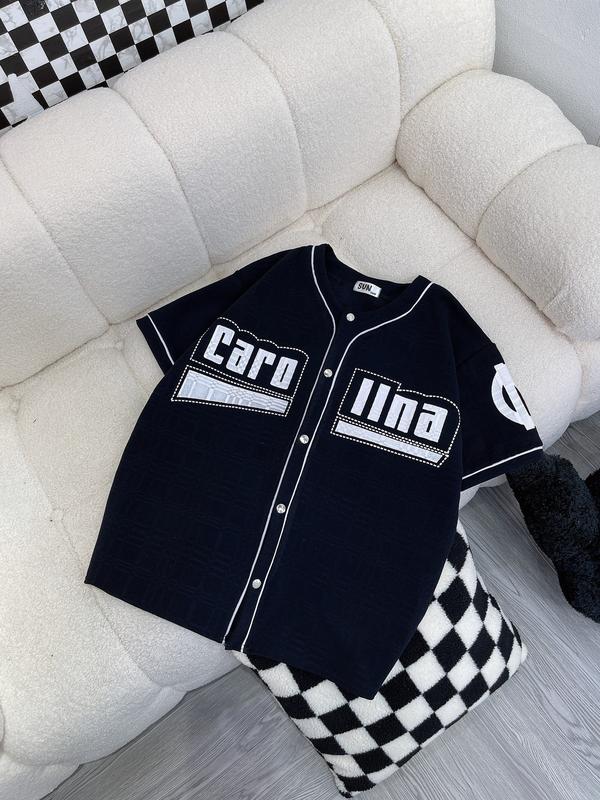 ÁO SƠ MI BÓNG CHÀY ĐEN XỐP GÂN CARO LI Unisex Cổ Tròn Menswear