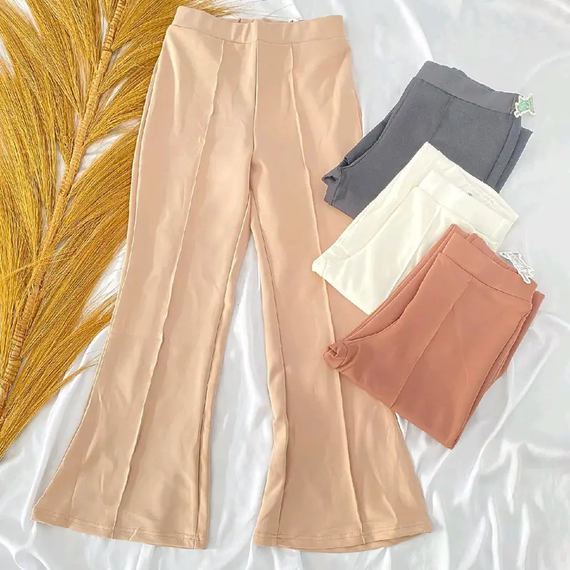 Celana CUTBRAY JUMBO Matt SCUBA Nyaman Tebal Lembut Wanita Panjang Kain Kaki Formal Pant 0