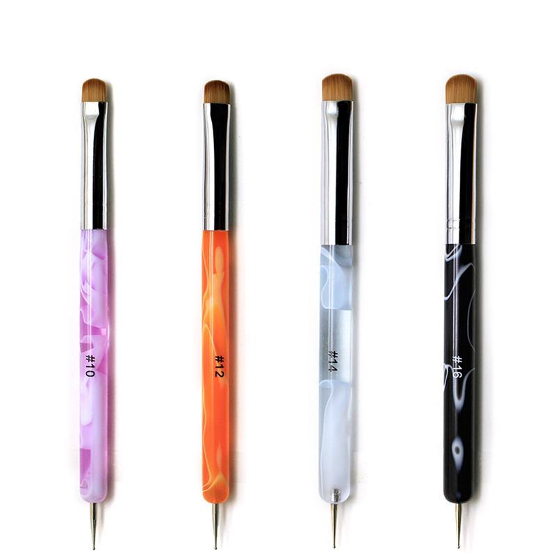 Professional Nail Art Brush, Double Ended Nail Art Painting Brush, Nail Art Design Brush, Manicure Tool for Home & Salon Use, Christmas Gift 2