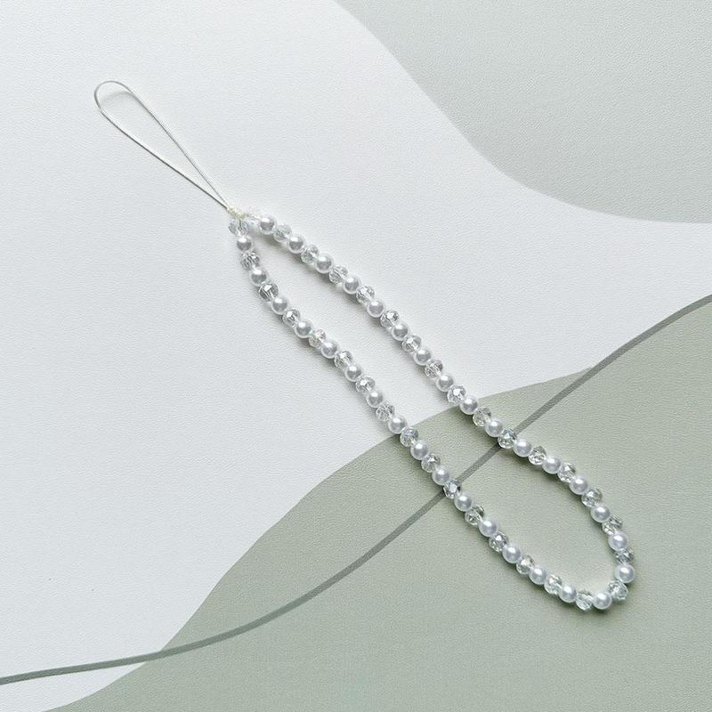 Product Introduction of Cute Fashionable Geometric Pattern Phone Chain, Faux Pearl Decor Phone Lanyard, Phone Strap for Women & Girls 19