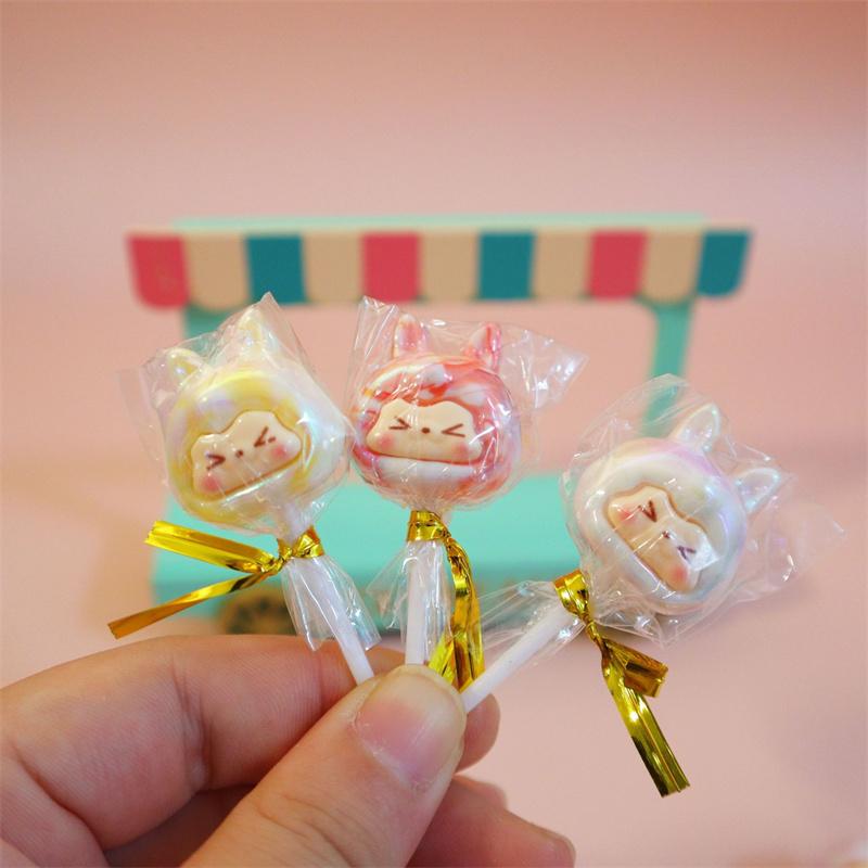 Product Introduction of Multi-colour KIKI Lollipop Mini Figure Random 1pc Electroplating Cute Cartoon Ornament Toys Accessories 8