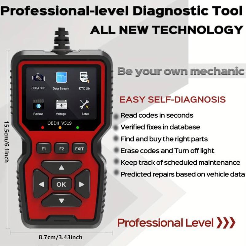 OBD2 Scanner Diagnostic Tool, Car Accessories, Car Stuff, OBD2 Code Reader Scan Tool, Truck Accessories, Check Engine Status Analyzer, Car Status Retrieval Detector, Car Inspection Tools, Car Accessories, Car Repair Tools 2