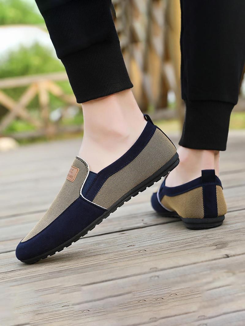 Product Introduction of Men's Letter Label Decor Slip-on Flats for Gift, 2024 Summer Casual Comfortable Non-slip Breathable Walking Shoes, Business Style Loafers, Footwear for Men 13