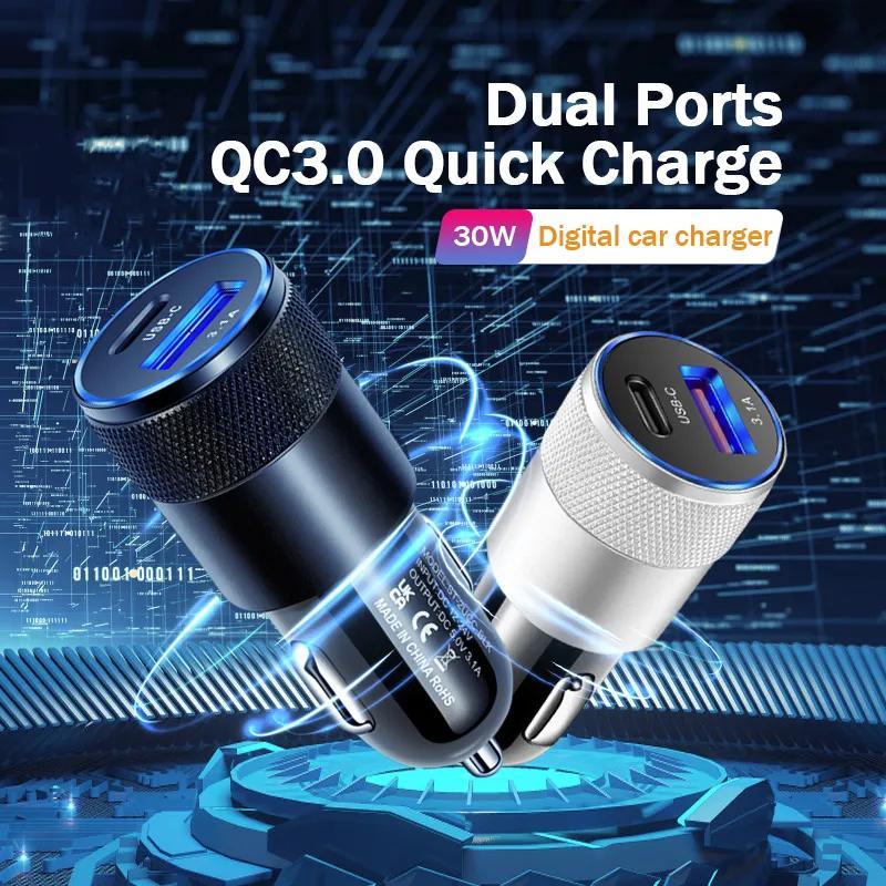 Product Introduction of Mini USB C Car Charger 30W PD Phone Power Adapter For Iphone Xiaomi Samsung Fast Charging Cigarette Lighter Socket USB Charger 17