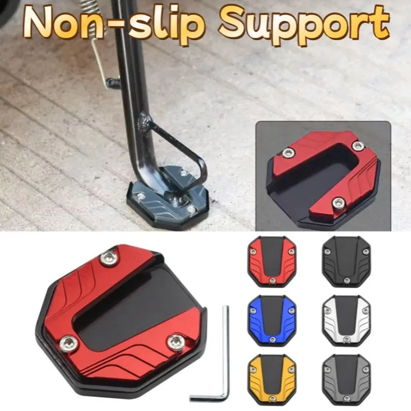 Non-slip Support/Modifikasi Kendaraan Listrik Dukungan Kaki Dikesar Dikesyen Samping Anti-selip Universal Sepeda Motor Aksesori Dukungan Dukungan Samping Cover Sepatu Standar Samping