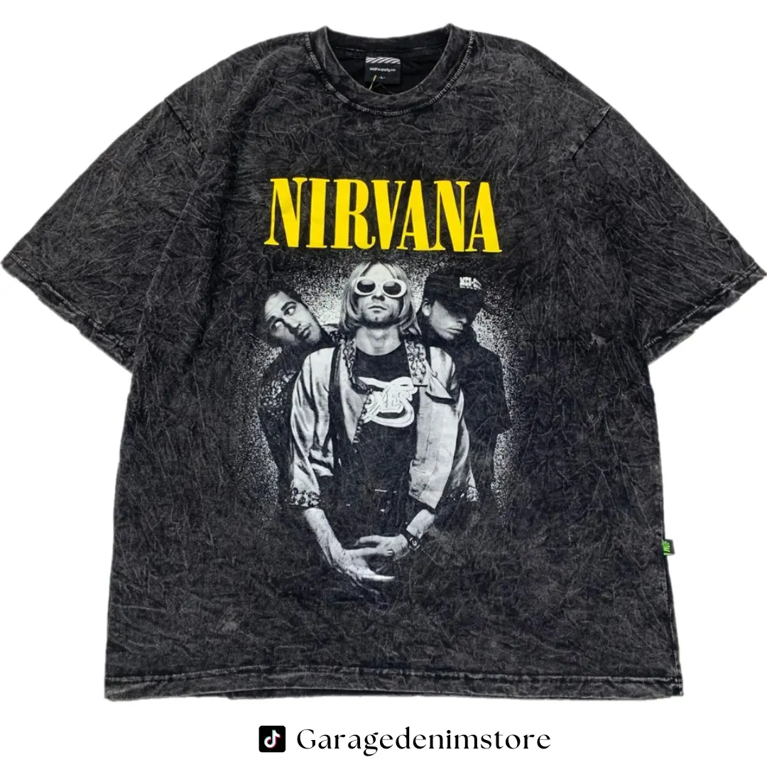 Kaos Tshirt Oversize Washing Streetwear Combed 24s Edisi Nirvana - Garagedenimstore Lembut Pria