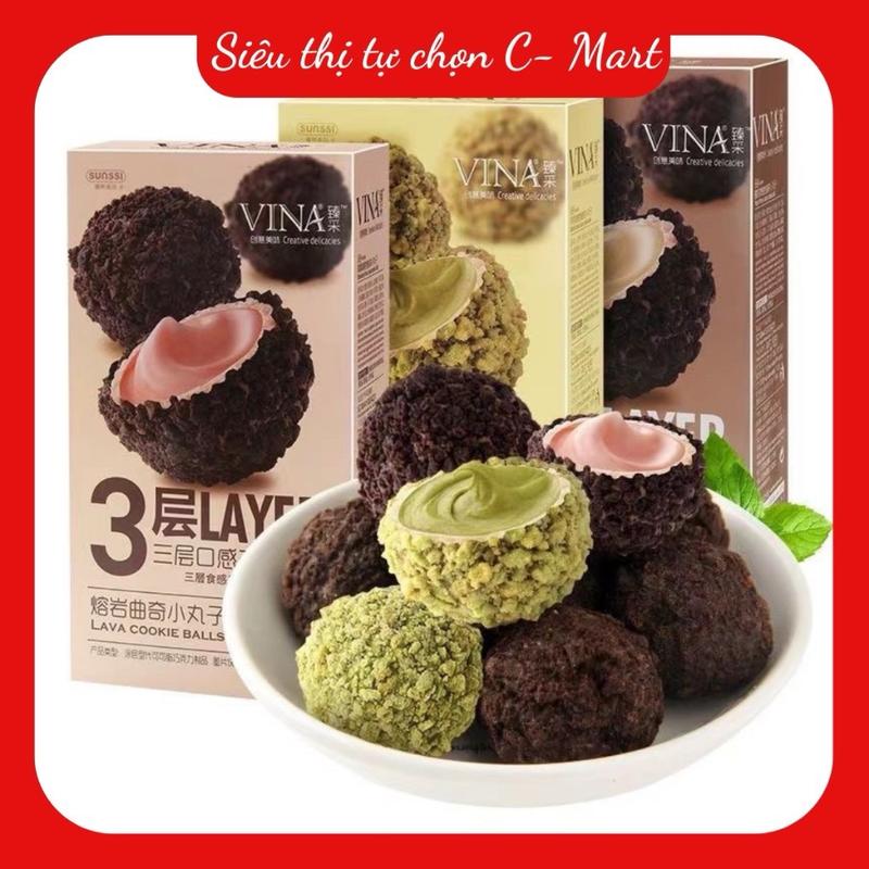 Bánh Franzzi viên bọc socola nhân chảy hộp 100g Chocolate