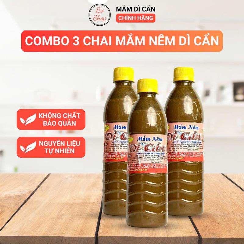 Combo 3 chai mắm nêm dì cẩn - Đặc Sản Đà Nẵng - Đặc Biệt Siêu Ngon - Siêu Rẻ - Freeship Toàn Quốc Nước Sốt Gia Vị siêu ngon Cay Chua nuoc mam mắm  nêm đóng chai