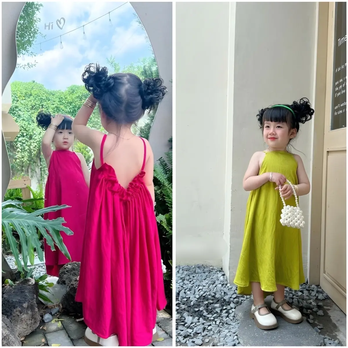 (8-30kg) maxy đũi lụa đi biển đi chơi hở lưng điệu đà cho bé