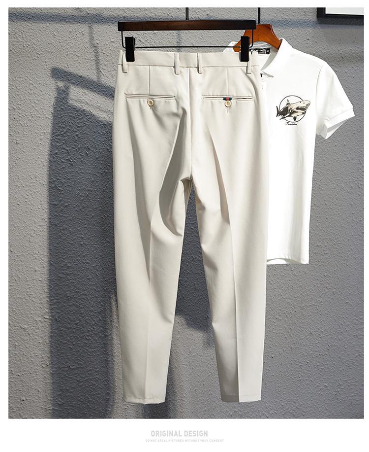 Product Introduction of Men's Slim Fit Black Pants - Korean Style Casual Trousers | Summer Thin Stretch Ankle Length Dress Pants for Men (Trendy Office/Streetwear) 9