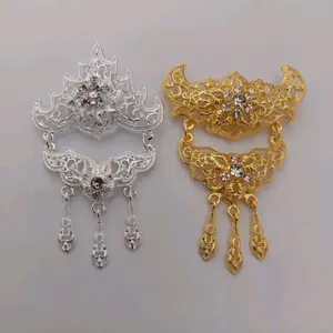 Bros Kebaya Susun Dua & Bros Kecil Hijab Clips Putih - Aksesoris Busana Elegan Bunga Klip Wanita