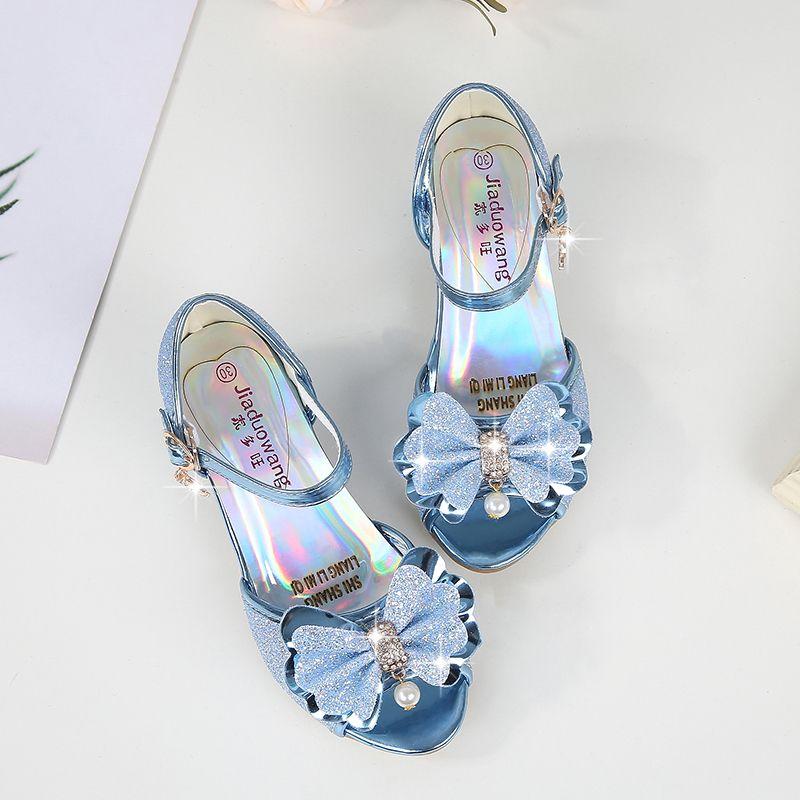 Dép Xăng Đan Bé Gái, Phong Cách Hàn Quốc Mới, Giày Cao Gót Mùa Hè Cho Trẻ Em, Giày Pha Lê Cho Bé Gái Nhỏ Đế Mềm Thời Trang, Giày Công Chúa, HK