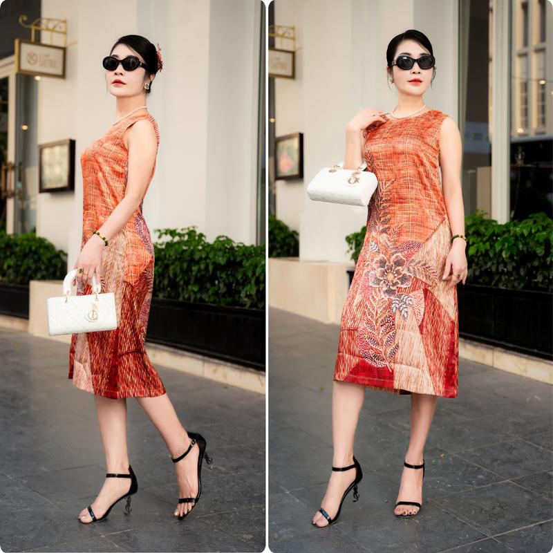Product Introduction of Đầm Trung Niên Cao Cấp [Tặng 13]. Mẫu Đầm Sát Nách Chất Liệu Thái Tuấn Form Rộng Big Size Công Nghệ In 8D Sắc Nét, Sang Trọng. Mẫu Đầm Cho Mẹ Đi Tiệc Sang Trọng Và Thanh Lịch, Thoáng Mát, Phù Hợp Với Mọi Vóc Dáng. 1