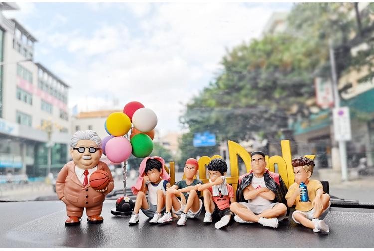 Product Introduction of Car Telephone Number Plate Interior Anime Decoration SLAM DUNK Hanamichi Sakuragi Action Figure Ornament Auto Accessories Gifts 20