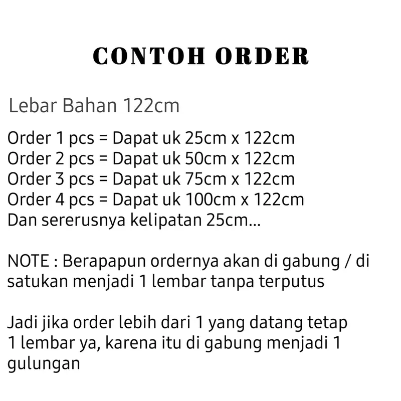 Stiker Putih Polos / White Board / Sticker Vinyl Lemari Meja Tahan air 1