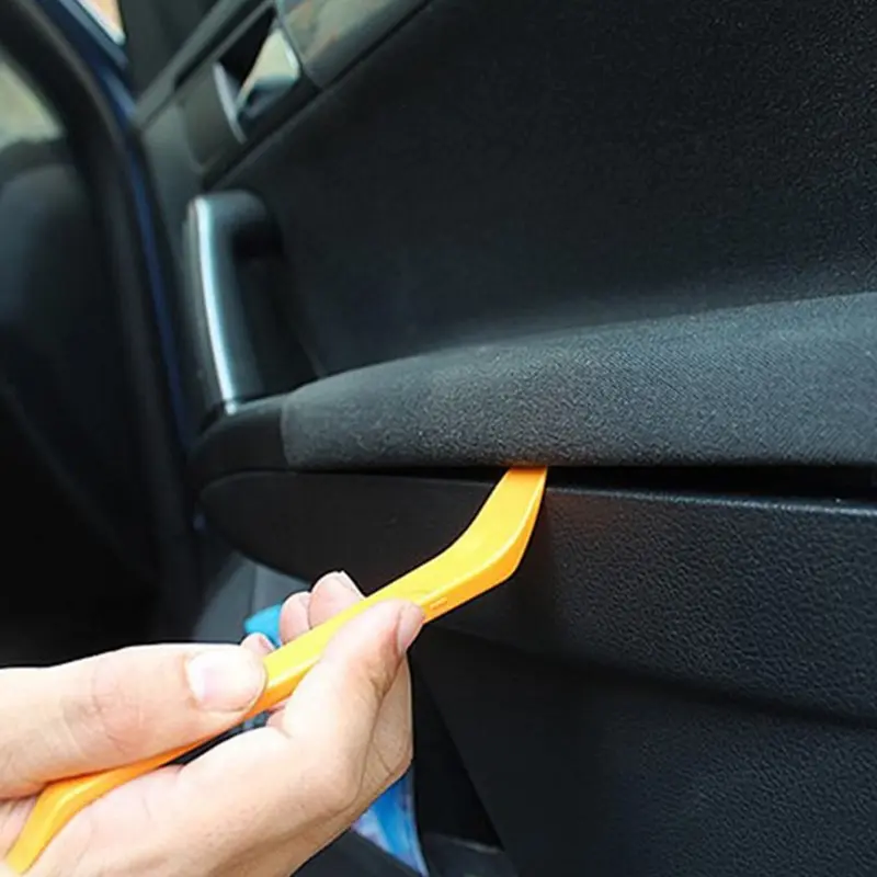 Dụng cụ cài đặt bảng điều khiển trang trí cửa ô tô, Dụng cụ tháo chốt clip cửa ô tô, Dễ dàng mang theo, Để ngăn ngừa trầy xước và hư hỏng trên ô tô, Bao gồm dụng cụ cài đặt 6