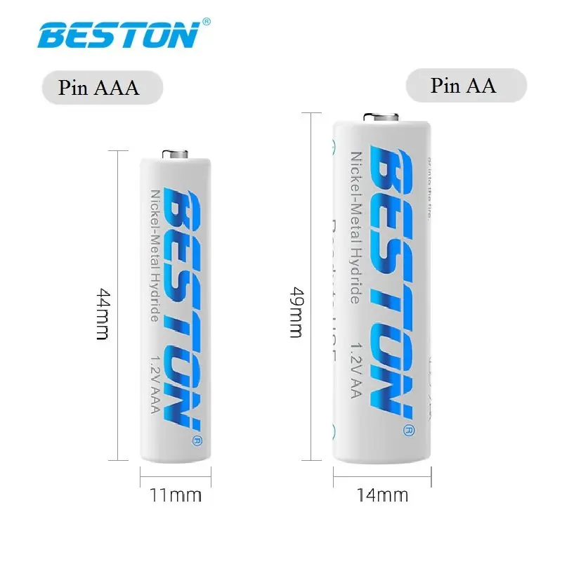 Pin sạc BESTON AA AAA, Sạc pin chính hãng BESTON, BẢO HÀNH 1 NĂM | Mic không dây, máy ảnh, điều khiển ( Pin 1.2V ) Phụ Kiện 7