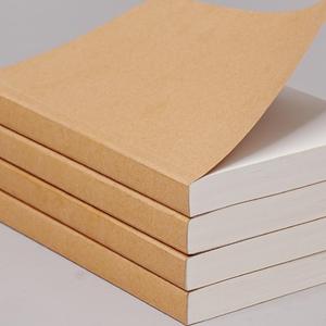 Cuaderno de papel kraft en blanco, 1 unidad; cuaderno grueso para bocetos con pegatina aleatoria; cuaderno de diario para dibujar, hacer bocetos y llevar un diario, Materiales De Arte