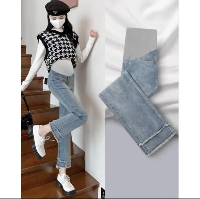 Quần bò bầu kiểu dáng thời trang giành cho các mẹ bầu co dãn thoải mái Mã (170) Voi Váy Bầu Đầm Bầu Sandal quan  jeans