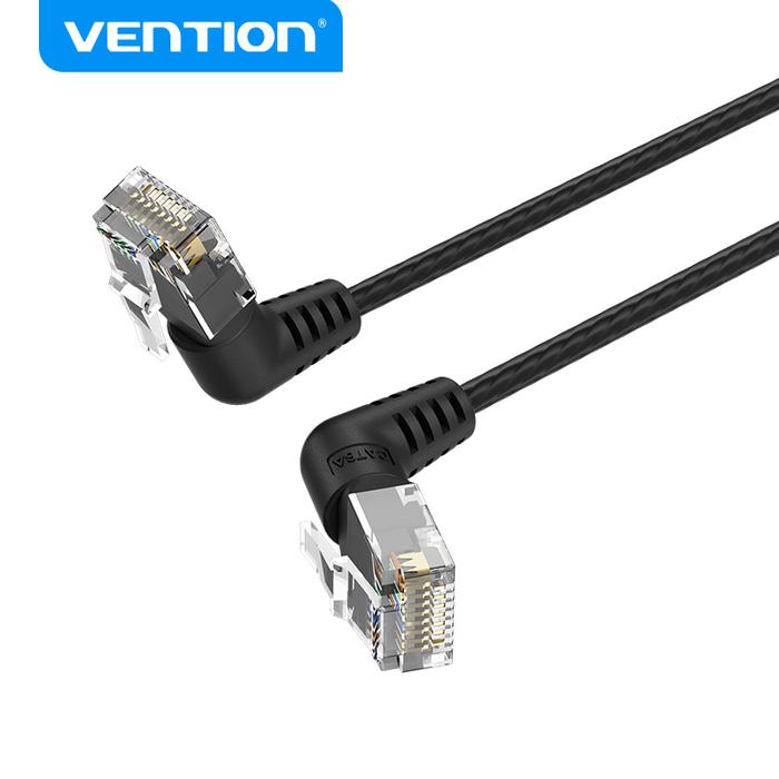 Promo Vention Kabel Lan Cat6A Ethernet RJ45 UTP Rotate Right Angle Slim ...