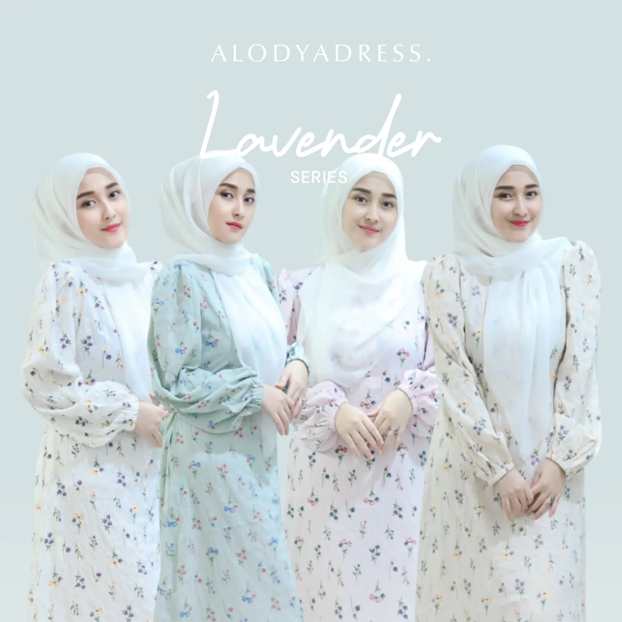 Lavender series (gamis muslim dress crinkle korea)