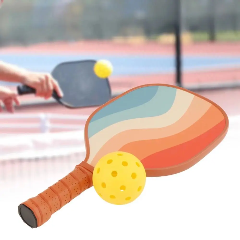 Portable Wood Pickleball Paddles Ergonomic Sturdy Pickle Ball Racket Gifts Colorful Squash Racquet Family Friends Children