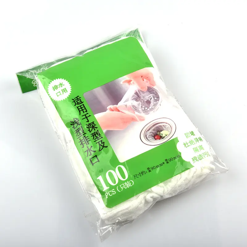 Túi Lọc Rác Bồn Rửa Chén Bát (Bọc 100 Chiếc) - Kiểu Lưới Chống Tắc Ống Xả Bồn, Đầu Co Giãn Dễ Dùng. 0