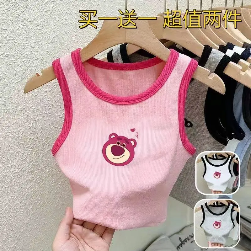 Áo Vest Trẻ Em, Hàng Mới Về Mùa Hè, In Gân Ghép Nối, Phong Cách Thường Ngày Và Sành Điệu, Áo Ba Lỗ Mỏng, Thời Trang, Dễ Phối Đồ, Cá Tính