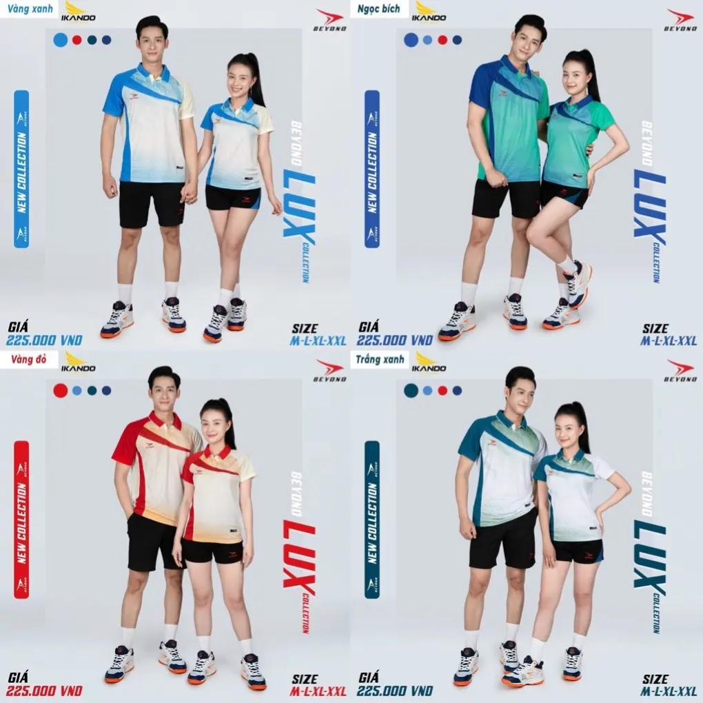Bộ Quần Áo Bóng Chuyền Beyono Lux Nam Nữ  Vải BeH2 Cao Cấp  Thoáng khí
