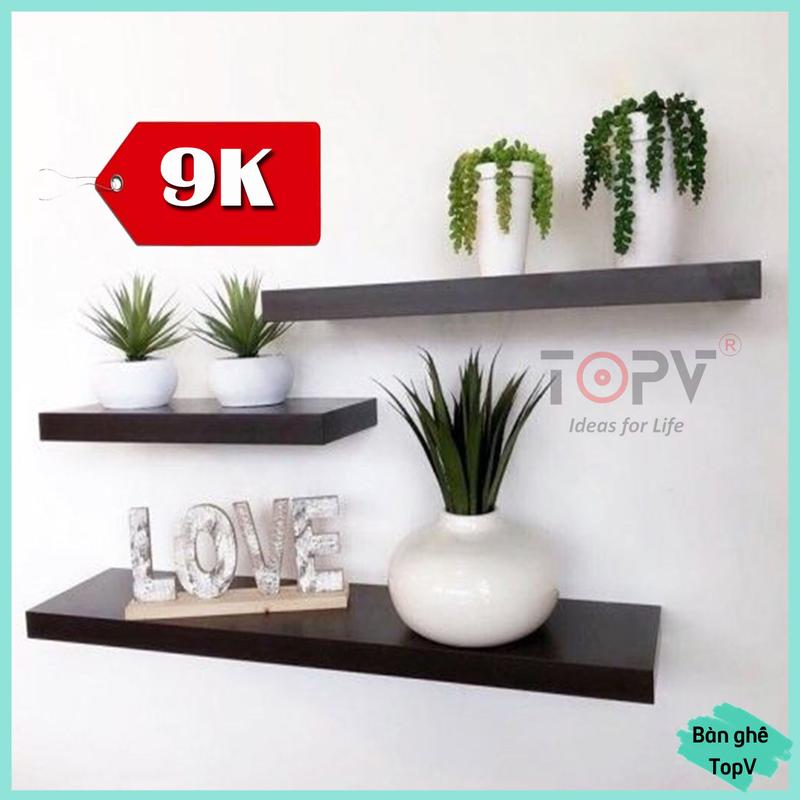 Kệ treo tường decor kệ trang trí thanh gỗ ngang gắn tường mini phòng khách phòng ngủ để đồ decor tranh ảnh đồ lưu niệm cây cảnh quán cafe văn phòng Đựng Sách Trưng Bày Decor Phòng Kệ Sách